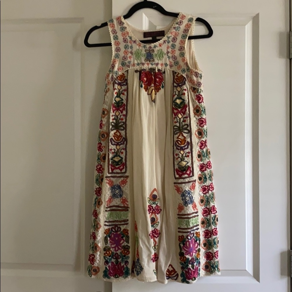 Hand embroidered shift dress
